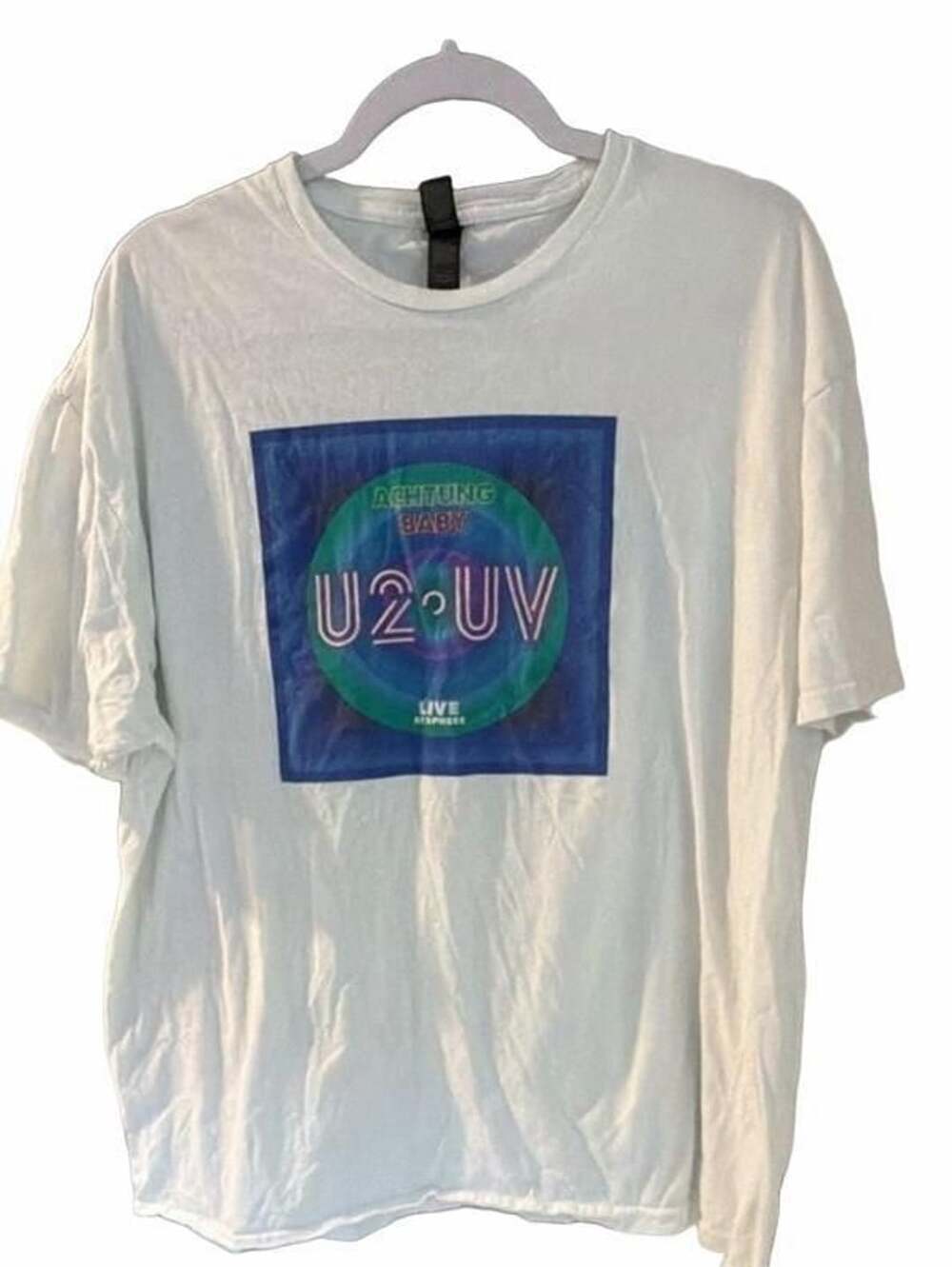 U2 UV Achtung Baby Live At Sphere Las Vegas Concert T-Shirt White 2XL